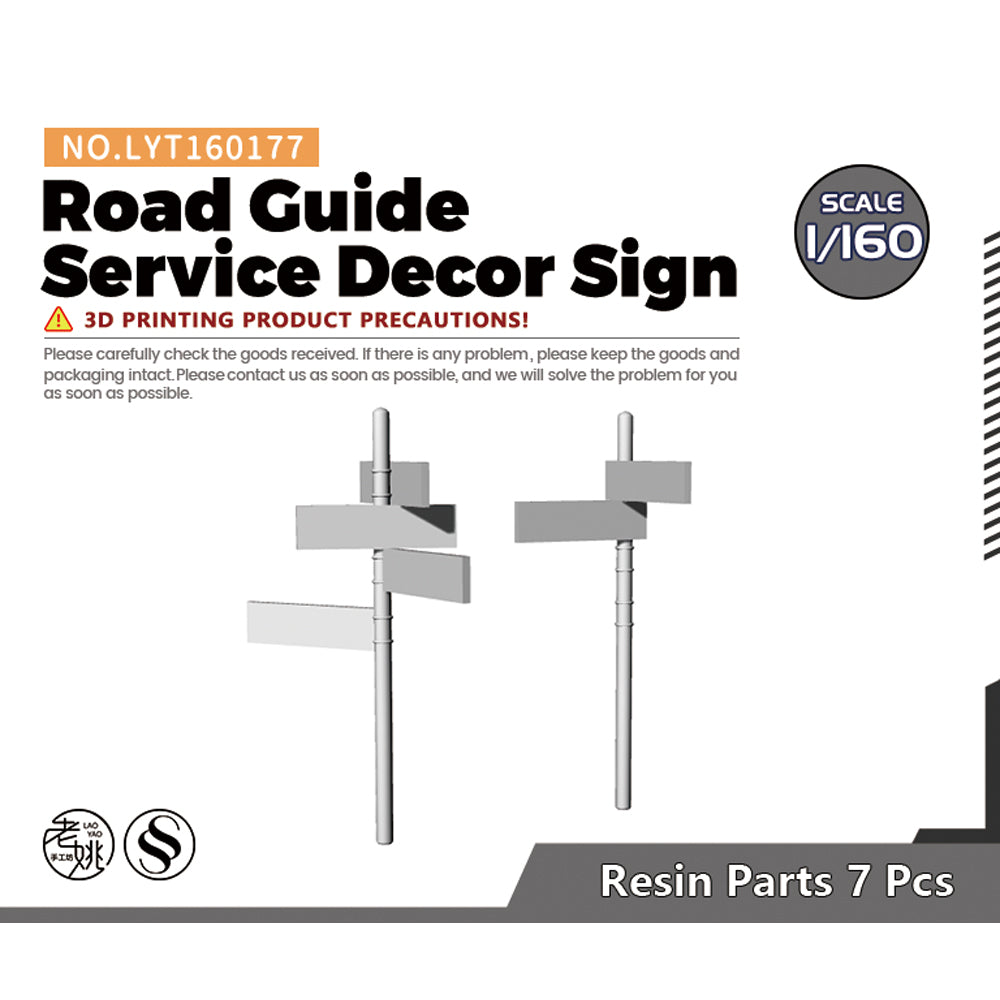 Yao's Studio LYT177 Road Guide Service Decor Sign HO/OO/Z/N/TT Railroad Miniature Accessory Display Props Main image