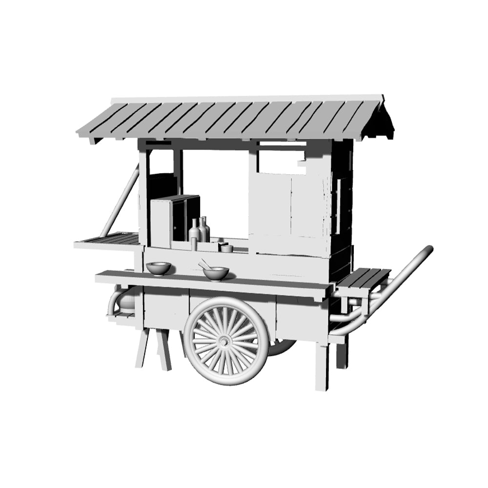 Yao's Studio LYT059B  Miniature Factory Building Military Car Railroad Track Accessory Props Diorama Scenery Japanese Style Street Food Truck Main image