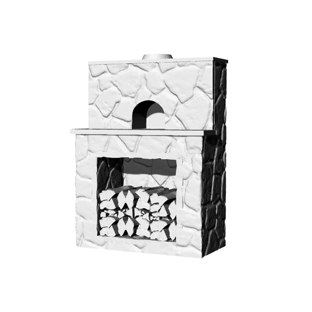 Yao's Studio LYT052 Stone Fireplace Type-2 Diecast toys car diorams Secondary image