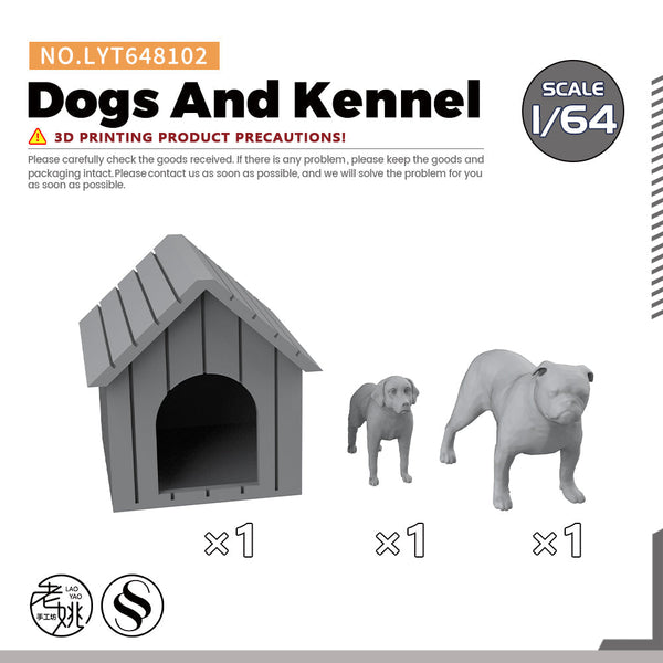 Yao's Studio LYT102 Dogs And Kennel Diecast toys car diorams