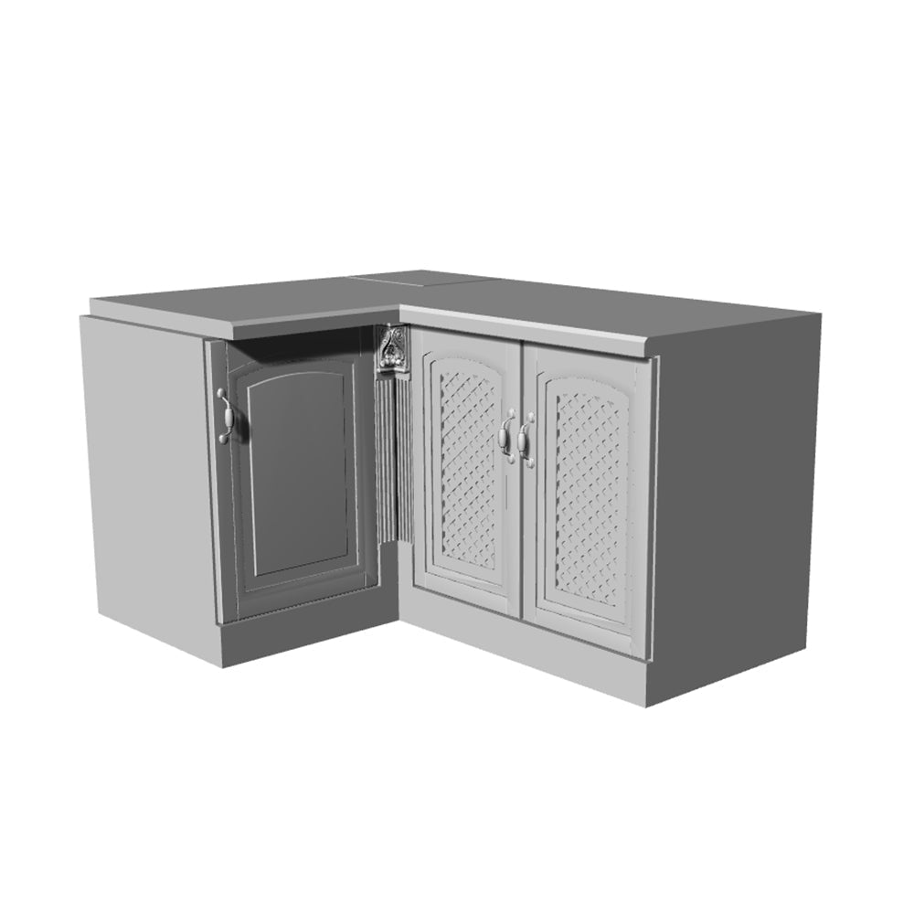 Yao's Studio LYT224 Low Storage Cabinet L-Shaped Cabinet Diecast toys car diorams — detail view 2