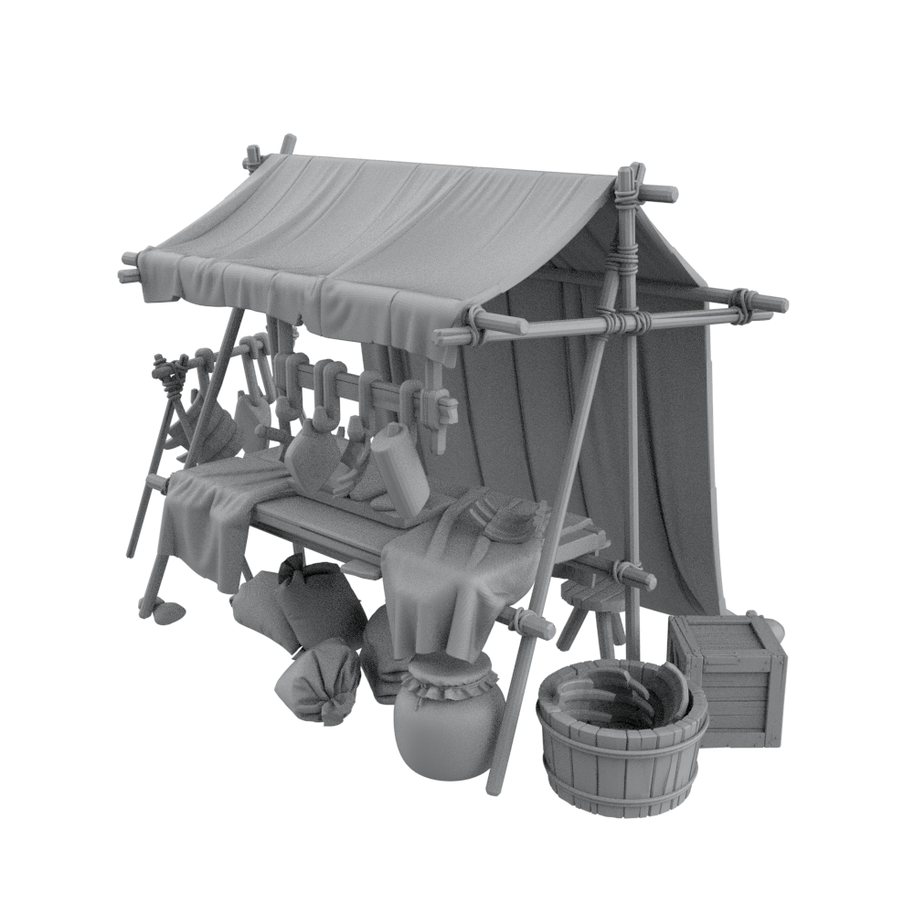 Yao's Studio LYT406 Farmers Market Butcher's Shop Farm HO/OO/Z/N/TT Railroad Miniature Accessory Display Props Secondary image