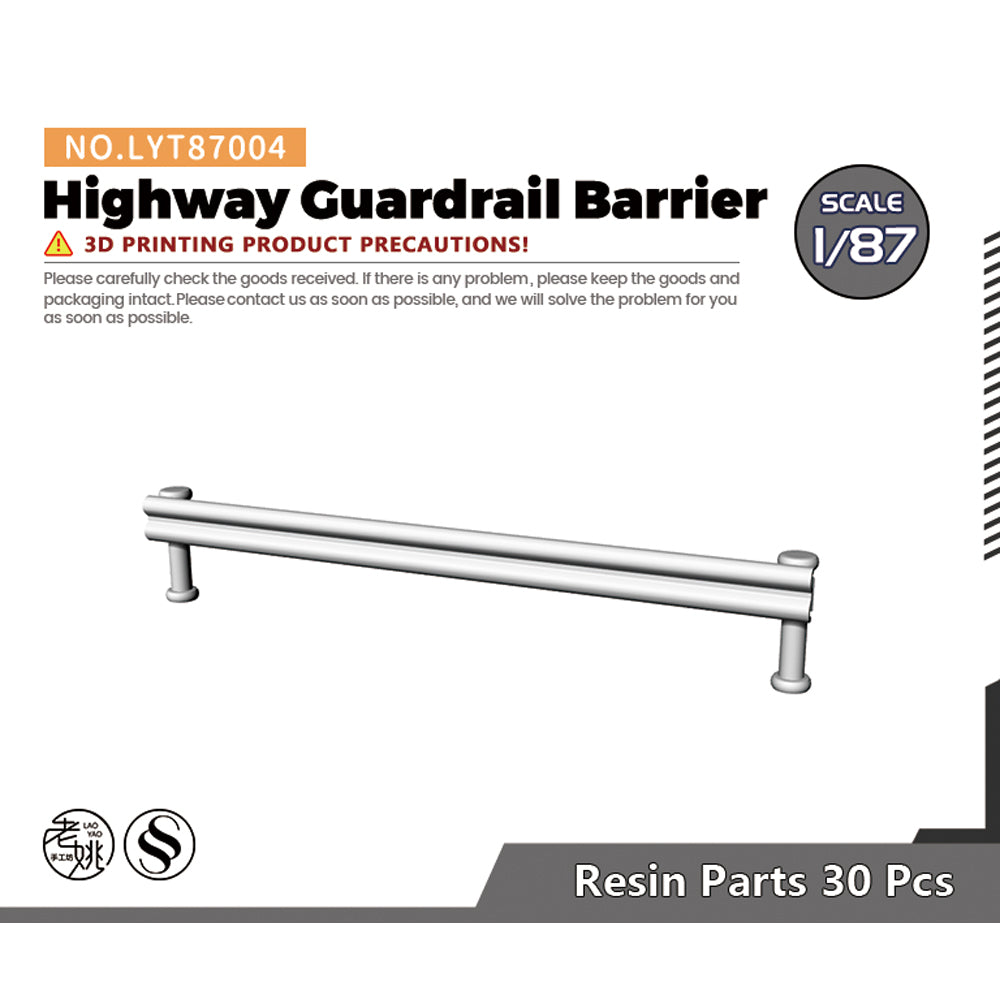 Yao's Studio LYT004 Highway Guardrail Barrier Diecast toys car diorams — scale model kit