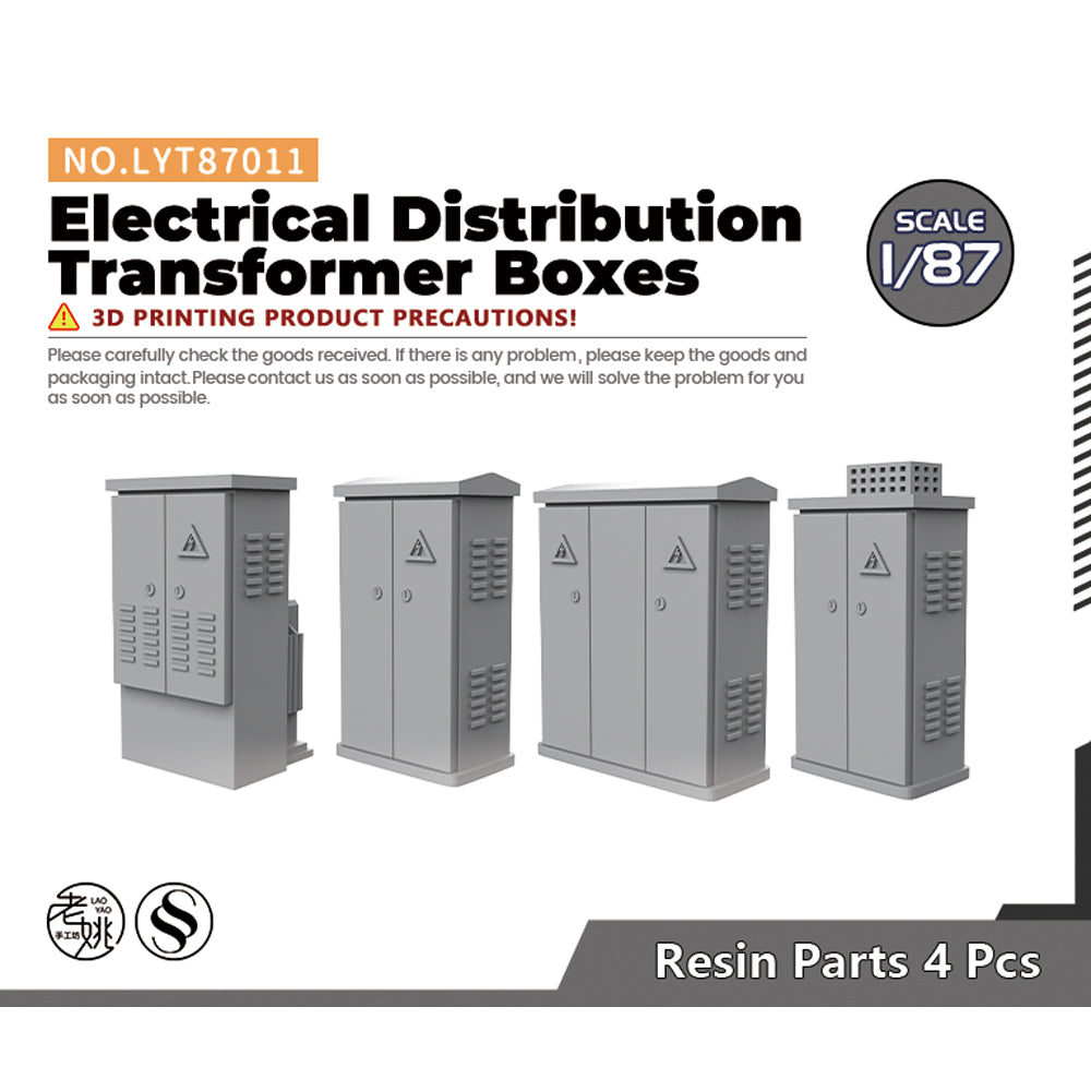 Yao's Studio LYT011 Electrical Distribution Transformer Boxes Military Base Miniature Accessory Props — scale model kit