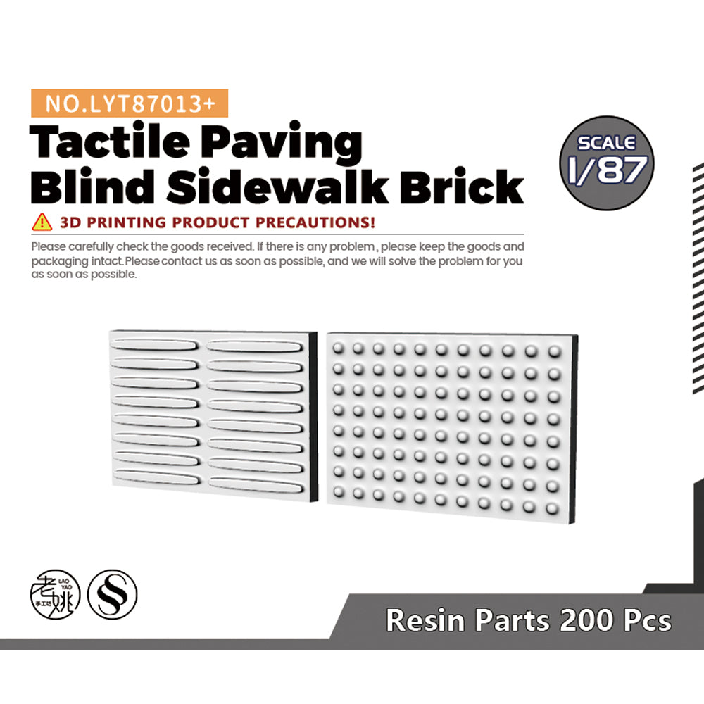 Yao's Studio LYT013 Tactile Paving Blind Sidewalk Brick Diecast toys car diorams — scale model kit