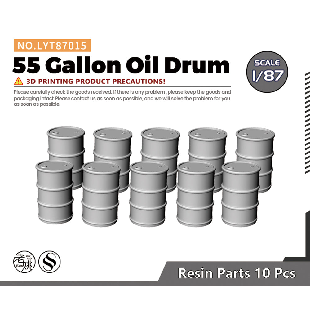 Yao's Studio LYT015 55 Gallon Oil Drum Barrels Military Base Miniature Accessory Props — scale model kit
