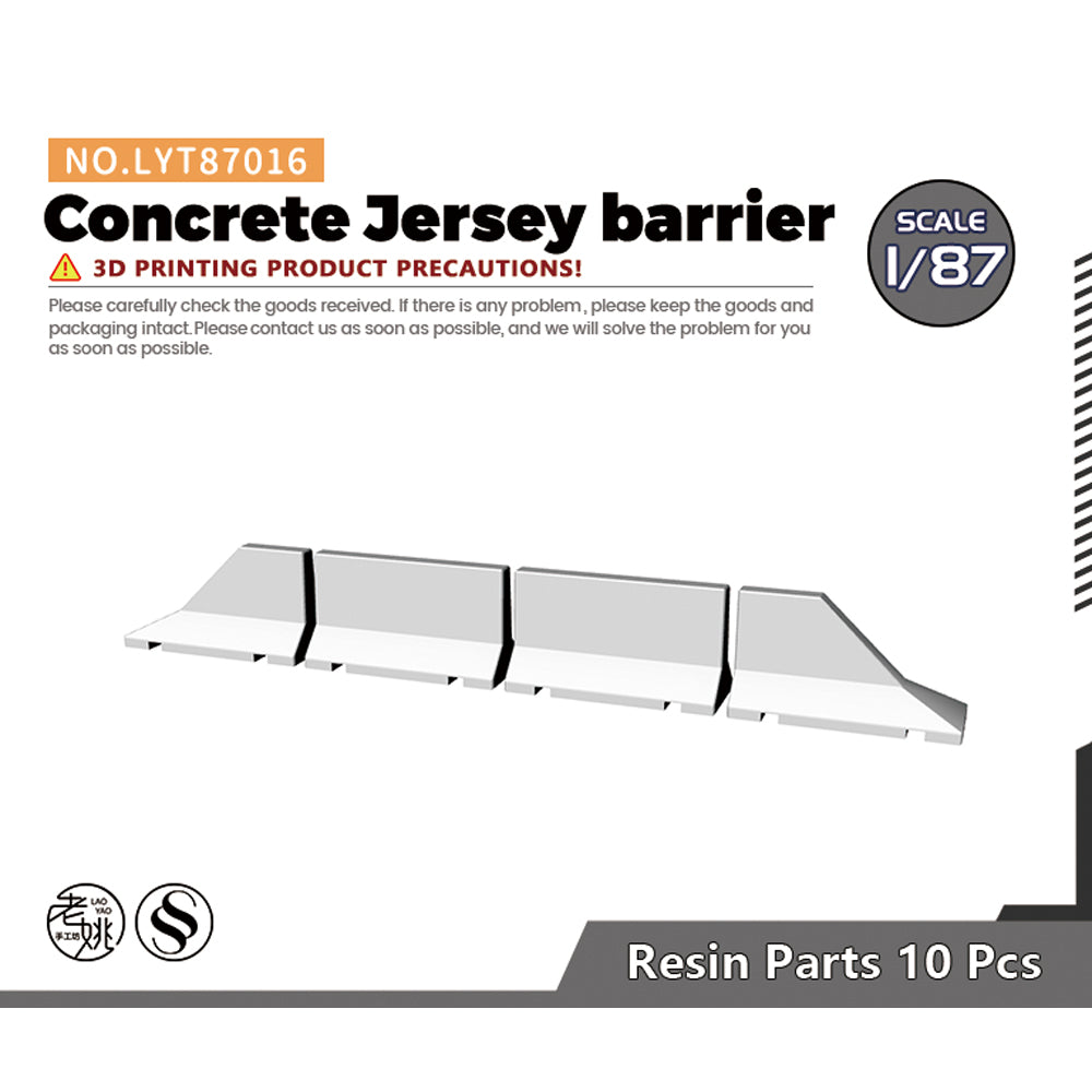 Yao's Studio LYT016 Concrete Jersey barrier Military Base Miniature Accessory Props Main image