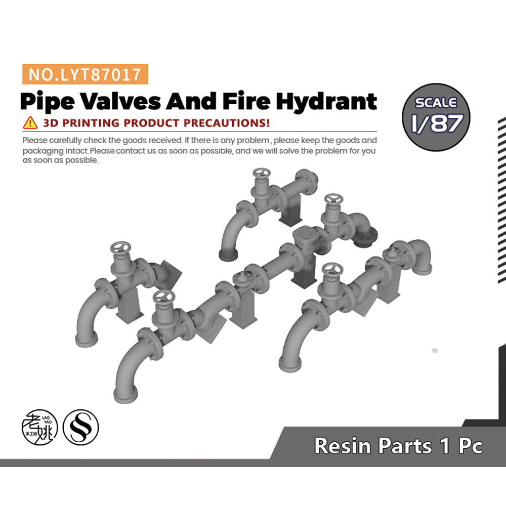 Yao's Studio LYT017 Pipe Valves And Fire Hydant Diecast toys car diorams — scale model kit