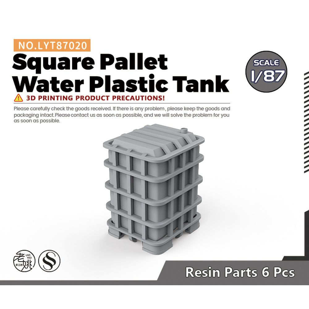 Yao's Studio LYT020 Square Pallet Water Plastic Tank Military Base Miniature Accessory Props — scale model kit