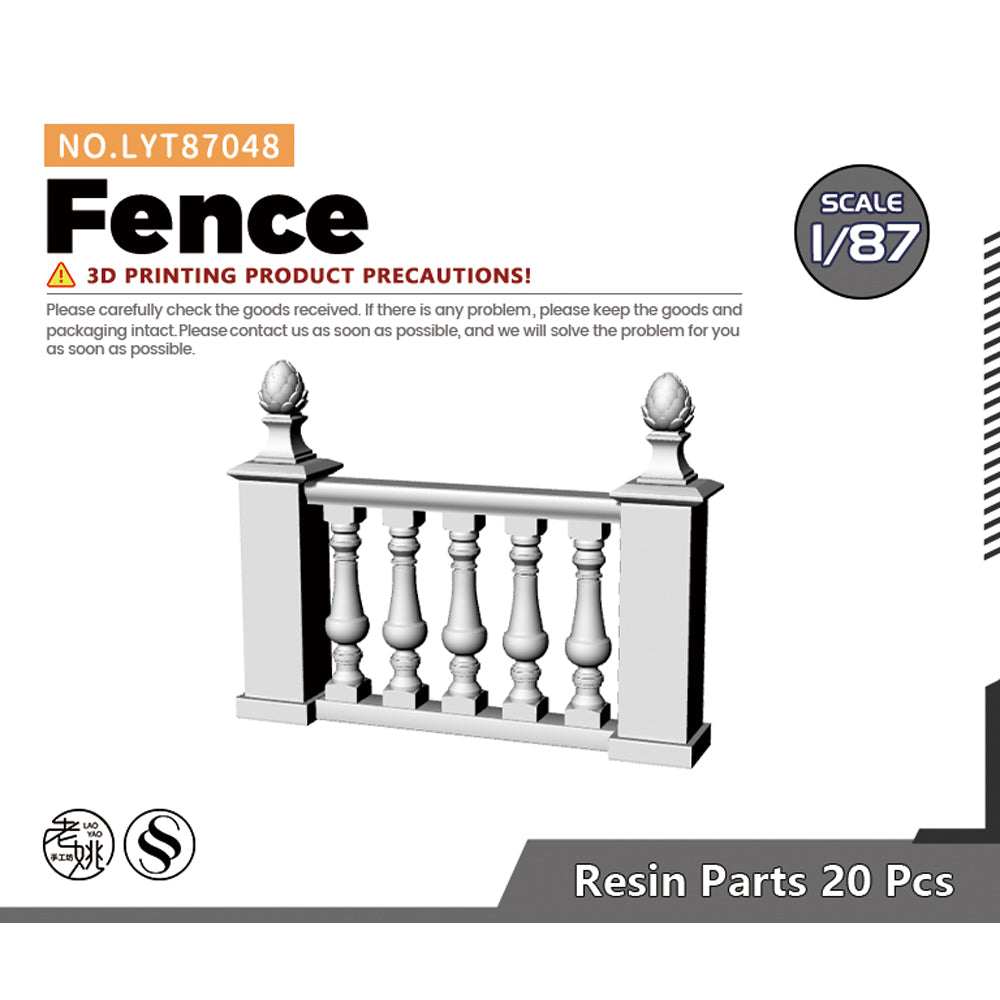 Yao's Studio LYT048 Fence HO/OO/Z/N/TT Railroad Miniature Accessory Display Props Main image