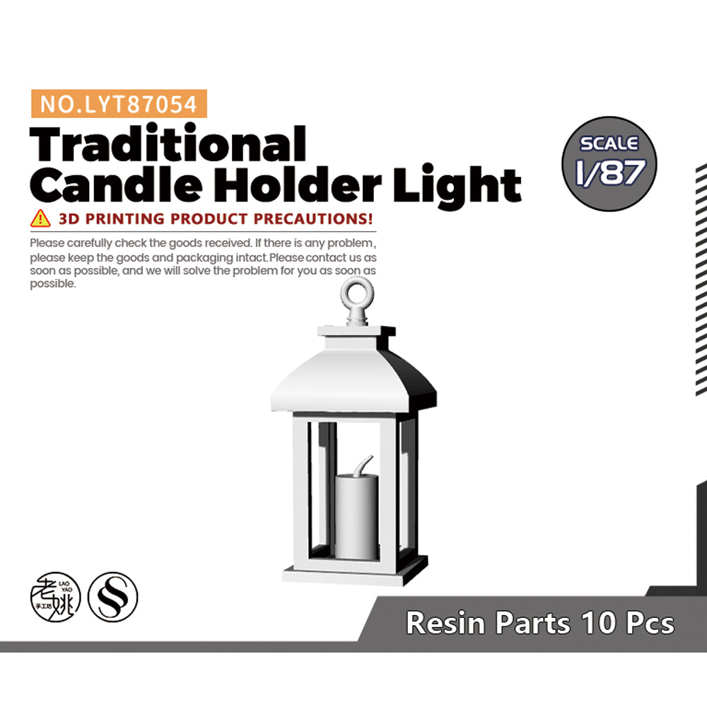 Yao's Studio LYT054 Traditional Candle Holder Light HO/OO/Z/N/TT Railroad Miniature Accessory Display Props Main image