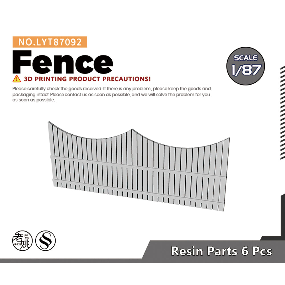 Yao's Studio LYT87092 Fence HO/OO/Z/N/TT Railroad Miniature Accessory Display Props Main image