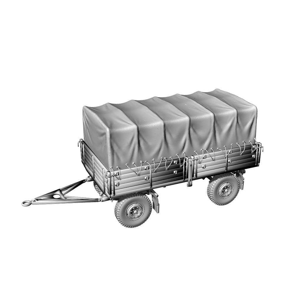 Yao's Studio LYT121 Garage Trailer HO/OO/Z/N/TT Railroad Warehouse Dock Transportation Miniature Military Car Secondary image