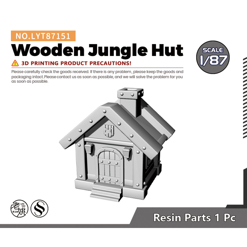 Yao's Studio LYT151 Wooden Jungle Hut HO/OO/Z/N/TT Railroad Miniature Diorama House Building Main image