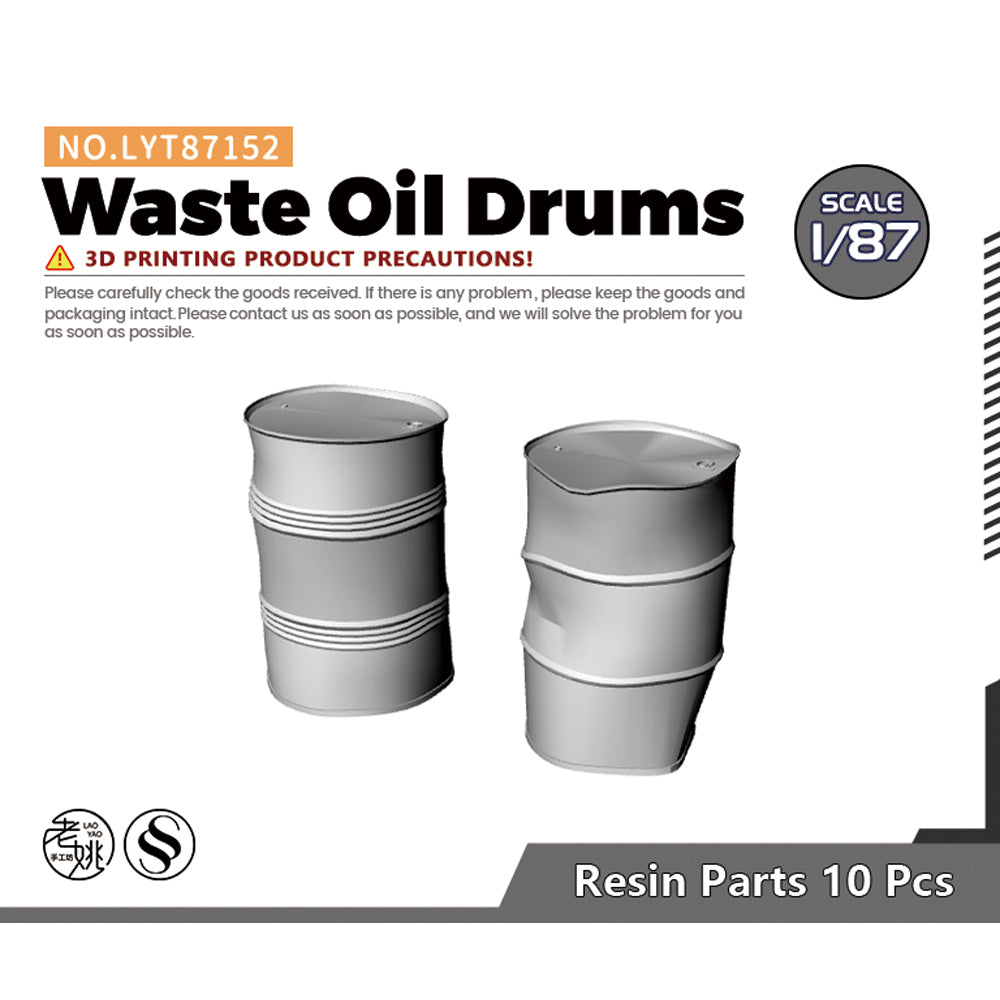 Yao's Studio LYT152 Waste Oil Drums HO/OO/Z/N/TT Railroad Miniature Accessory Display Props Main image