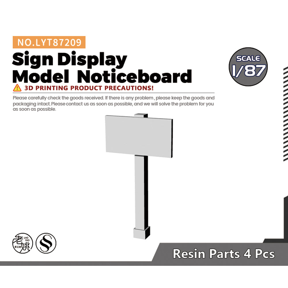 Yao's Studio LYT209 Sign Display Model Noticeboard HO/OO/Z/N/TT Railroad Miniature Accessory Display Props Main image