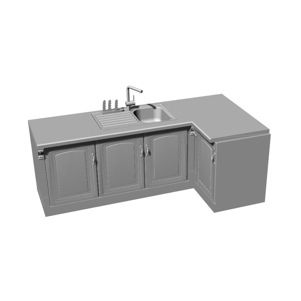 Yao's Studio LYT227 Bathroom With Sink Cabinet with Basin Faucet HO/OO/Z/N/TT Railroad Miniature Accessory Display Props Secondary image