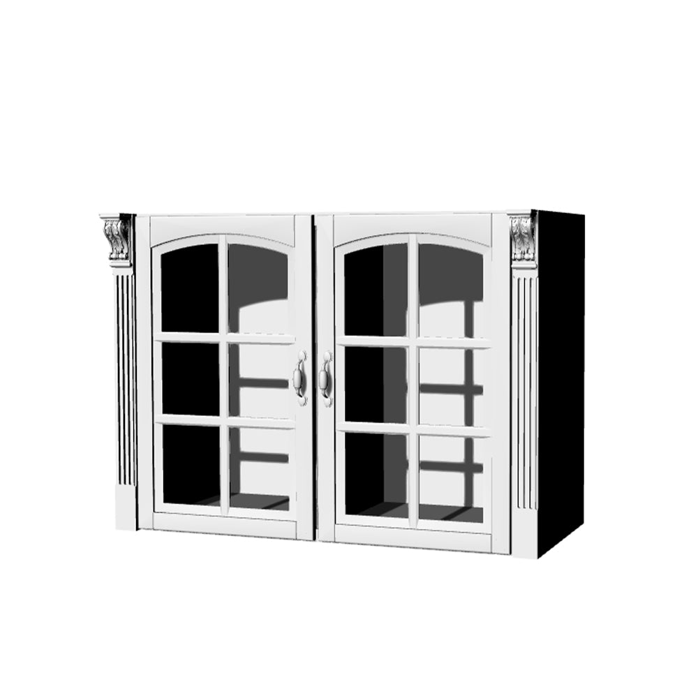 Yao's Studio LYT228 Double Glass Door Wall Cabinet HO/OO/Z/N/TT Railroad Miniature Accessory Display Props