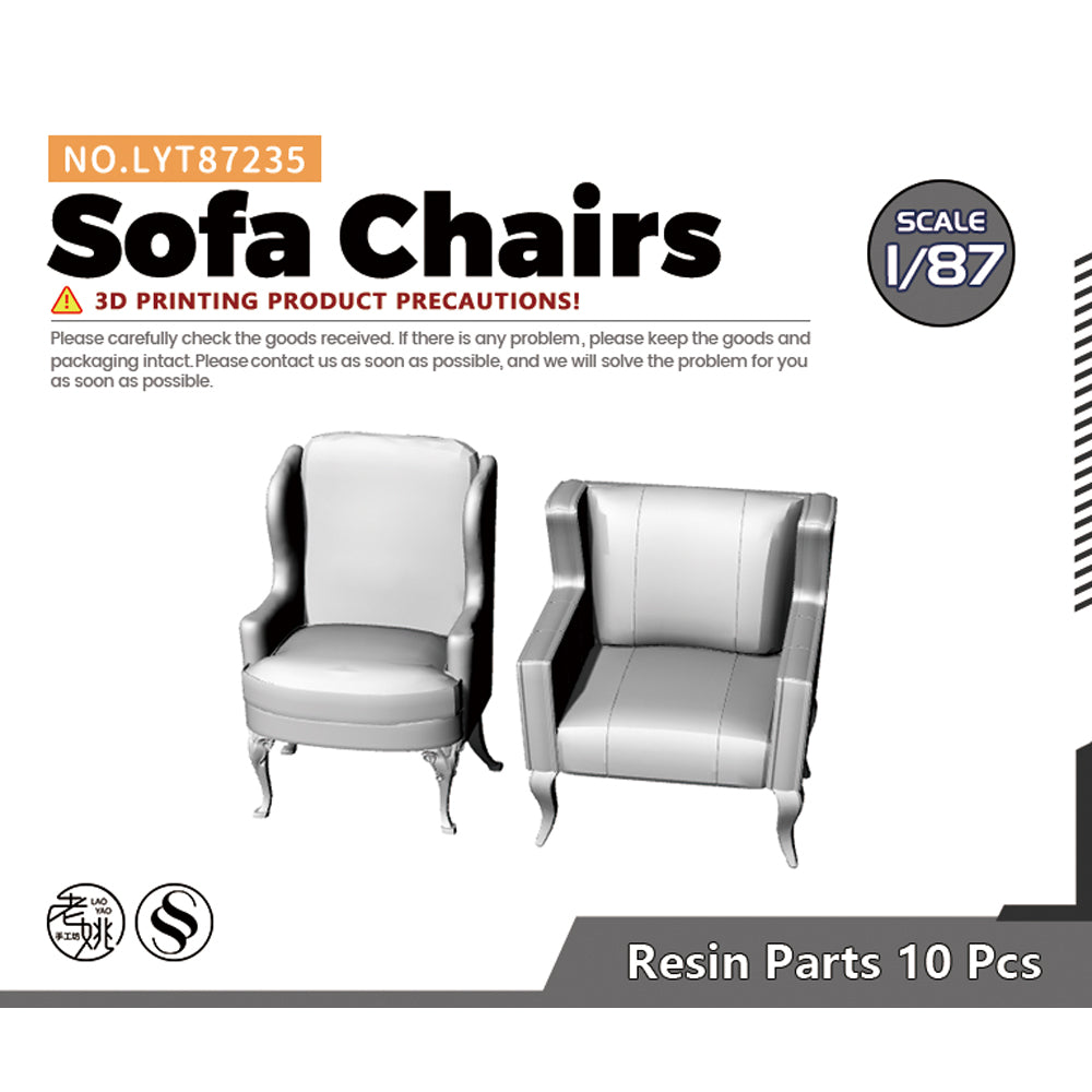 Yao's Studio LYT235 Sofa Chairs HO/OO/Z/N/TT Railroad Miniature Accessory Display Props Main image