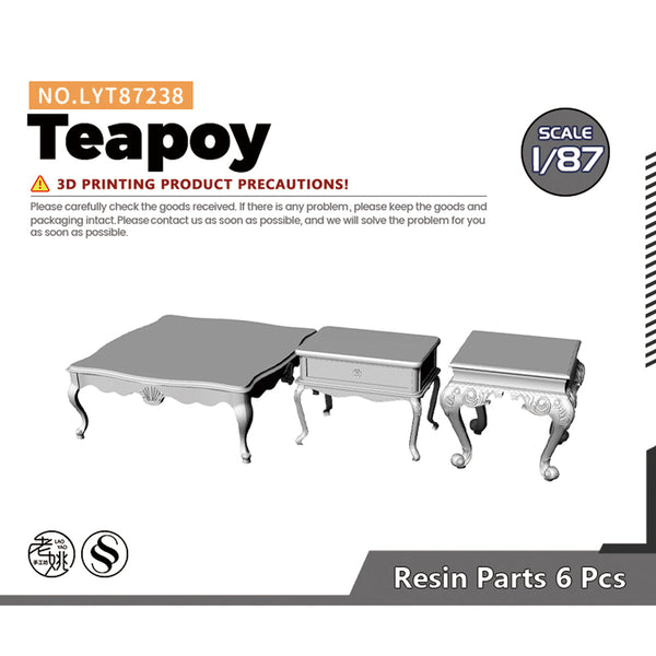 Yao's Studio LYT238 Teapoy HO/OO/Z/N/TT Railroad Miniature Accessory Display Props