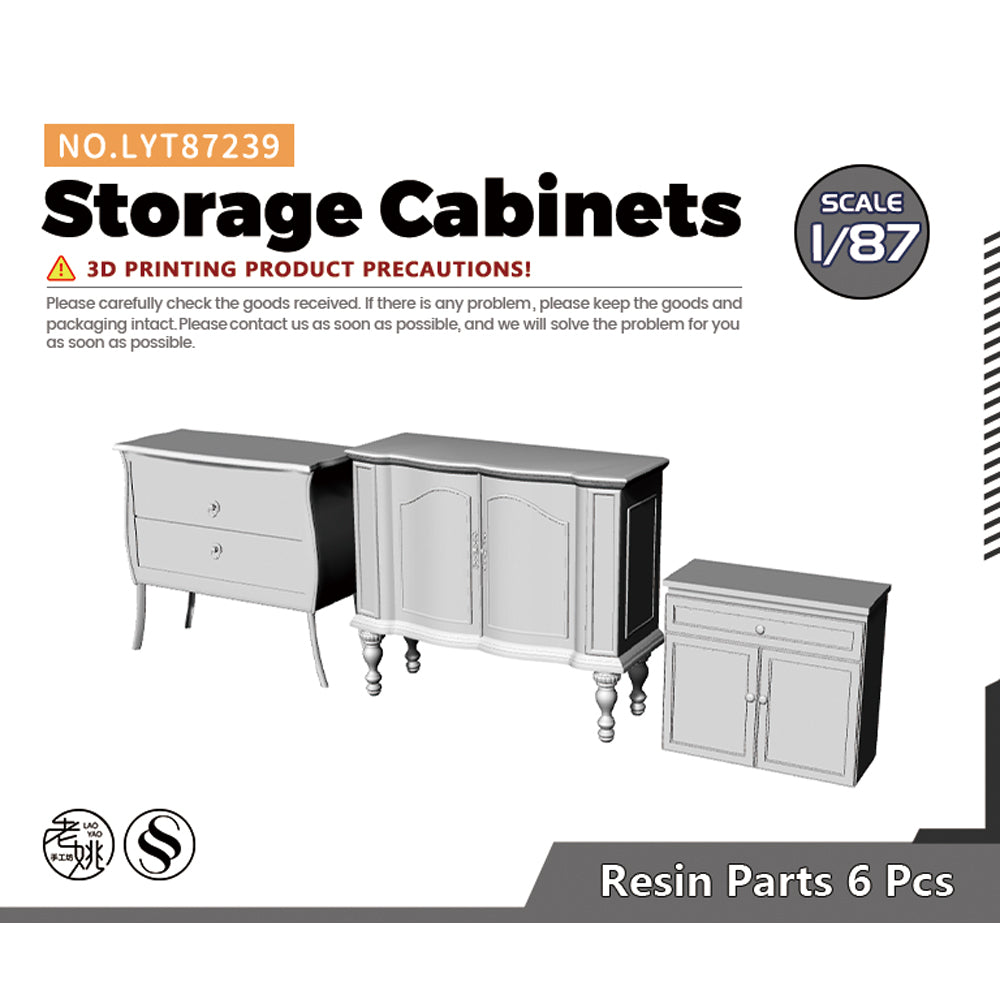 Yao's Studio LYT239 Storage Cabinet HO/OO/Z/N/TT Railroad Miniature Accessory Display Props Main image