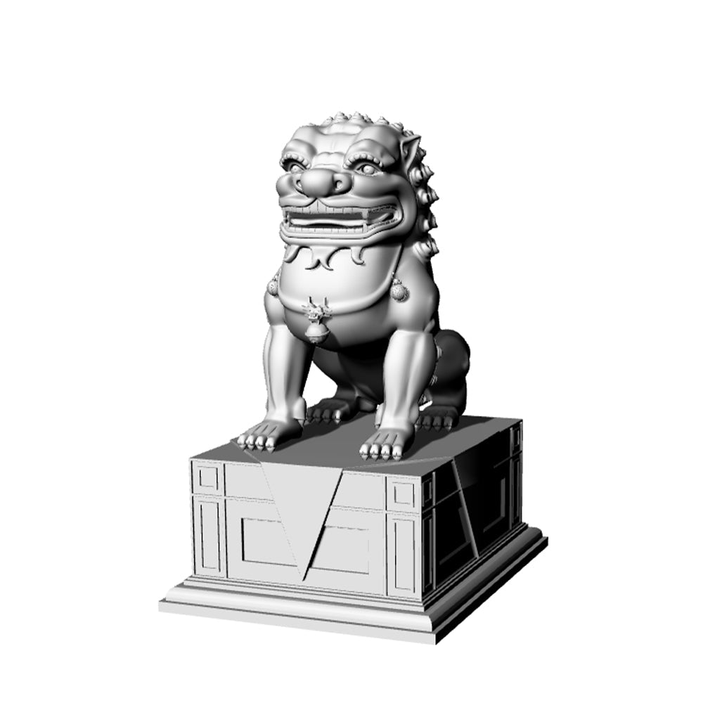Yao's Studio LYT245 Stone Lion HO/OO/Z/N/TT Railroad Miniature Accessory Display Props Secondary image