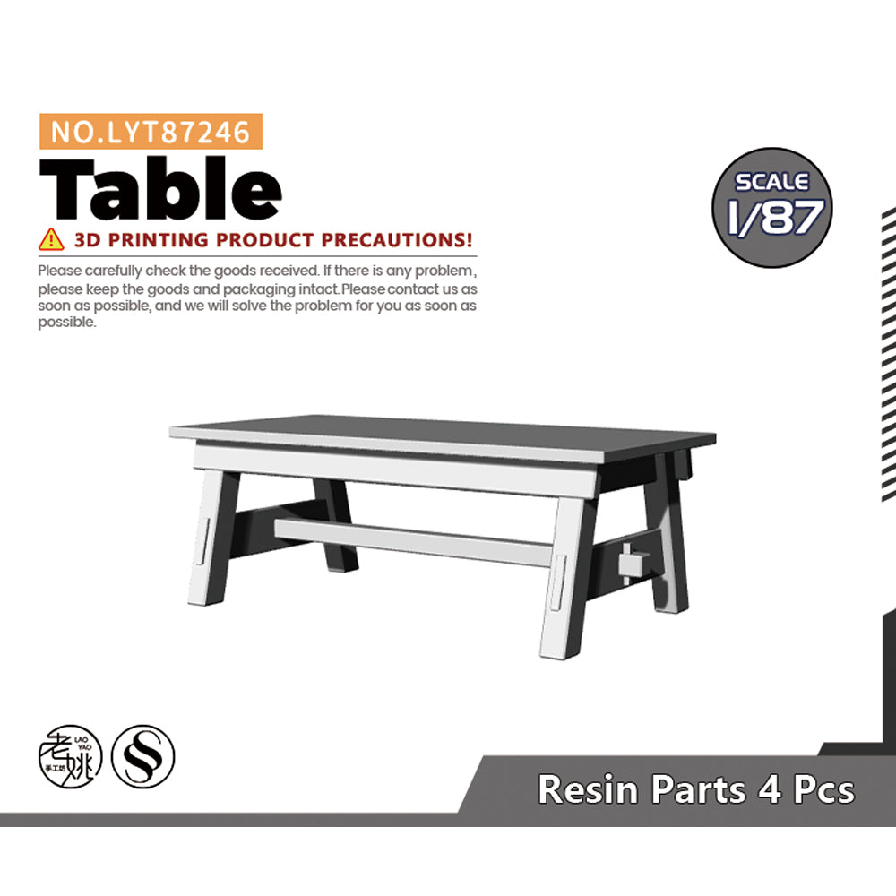 Yao's Studio LYT246 Table HO/OO/Z/N/TT Railroad Miniature Accessory Display Props Main image