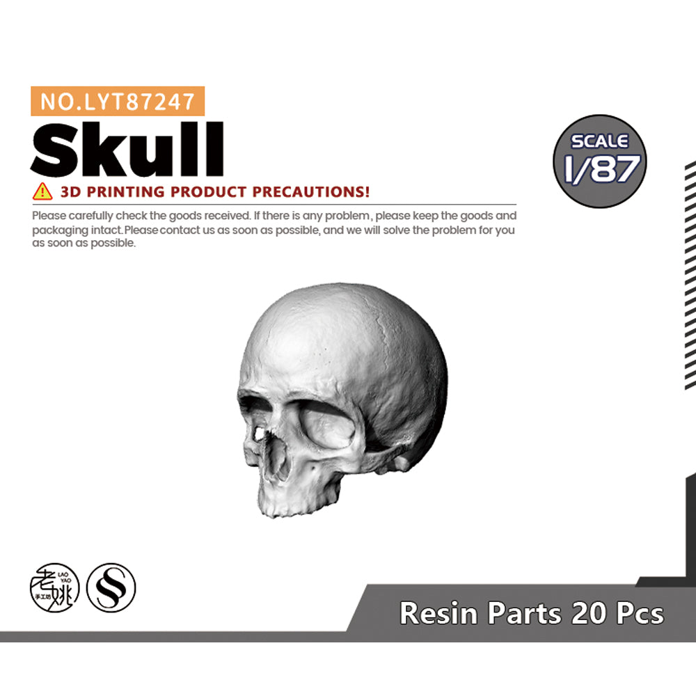 Yao's Studio LYT247 Skull HO/OO/Z/N/TT Railroad Miniature Accessory Display Props Main image