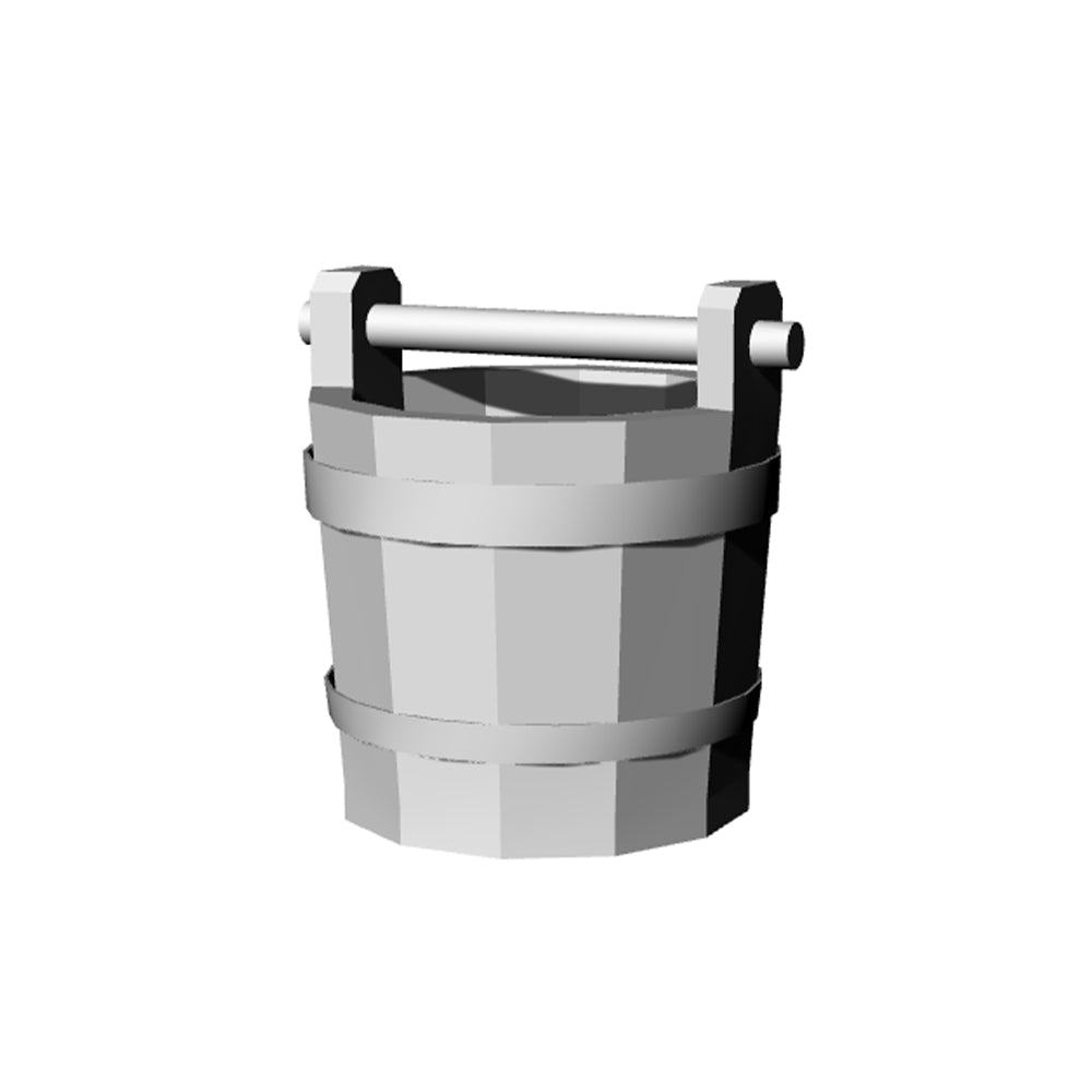 Yao's Studio LYT249 Wooden Buckets HO/OO/Z/N/TT Railroad Miniature Accessory Display Props Secondary image