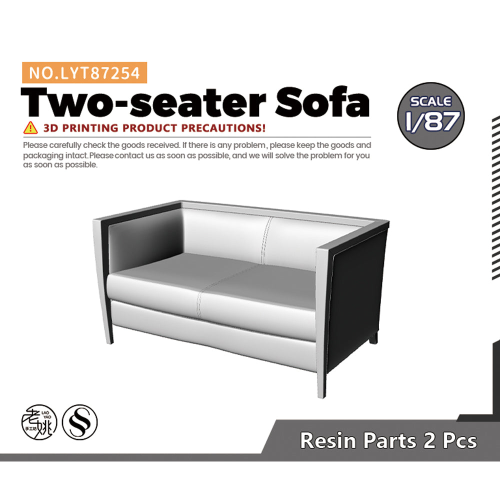 Yao's Studio LYT254 2 Seater Sofa-1 HO/OO/Z/N/TT Railroad Miniature Accessory Display Props Main image