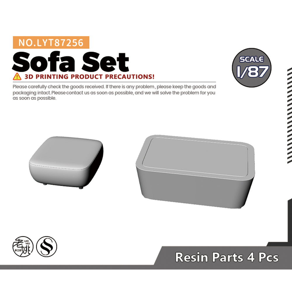 Yao's Studio LYT256 Sofa Set HO/OO/Z/N/TT Railroad Miniature Accessory Display Props Main image
