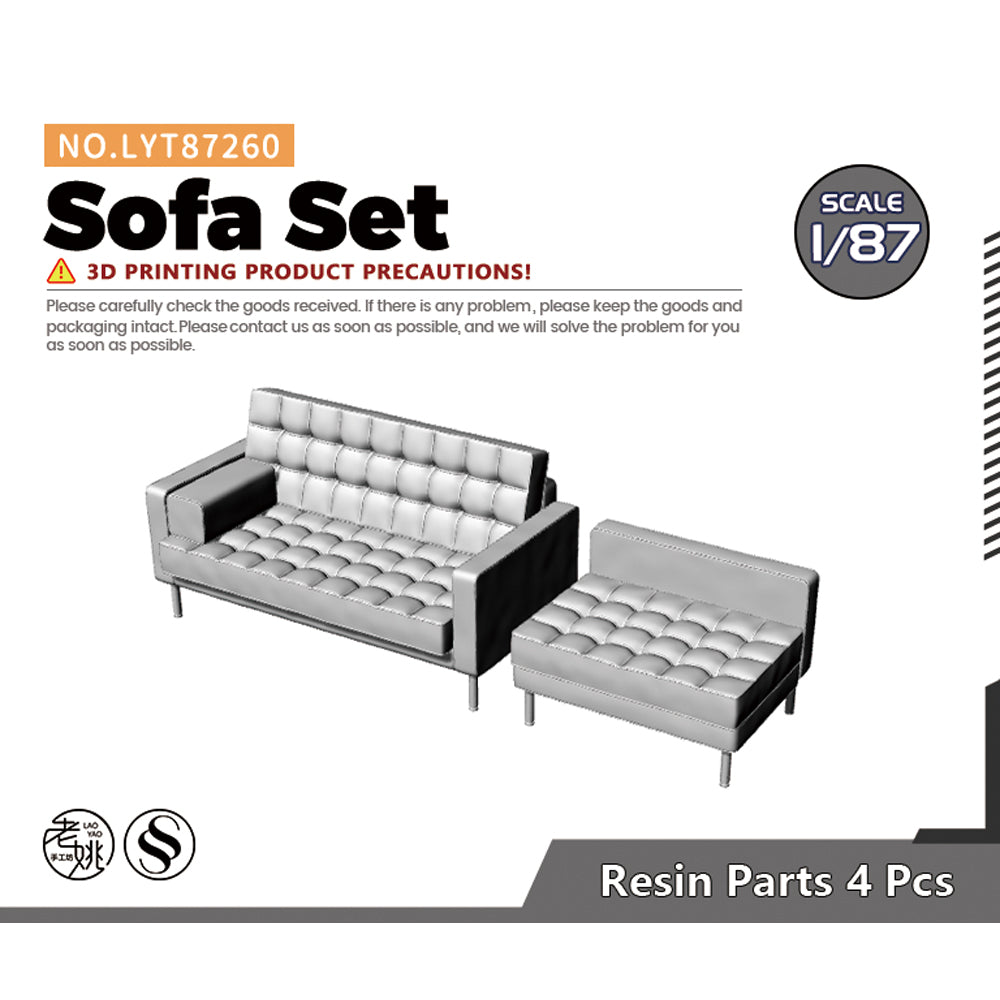 Yao's Studio LYT260 Sofa Set HO/OO/Z/N/TT Railroad Miniature Accessory Display Props Main image