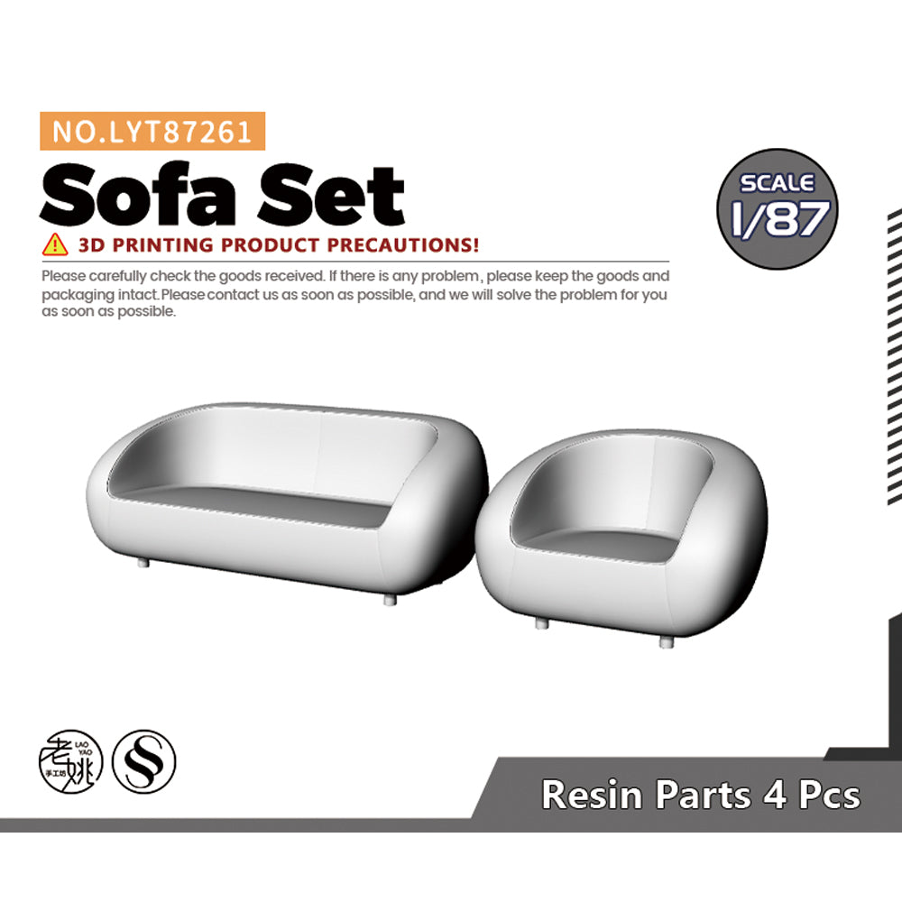 Yao's Studio LYT261 Sofa Set HO/OO/Z/N/TT Railroad Miniature Accessory Display Props Main image