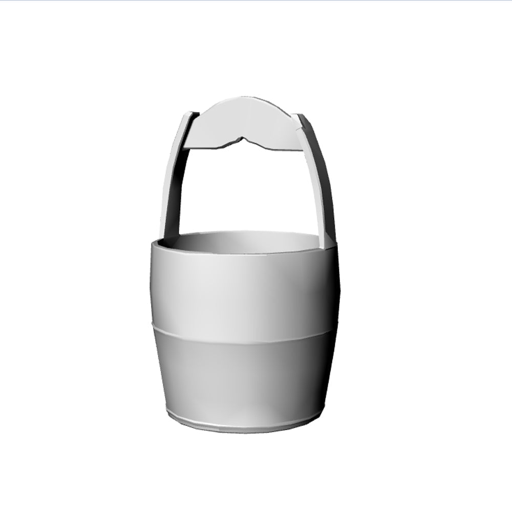 Yao's Studio LYT273 Wooden Bucket HO/OO/Z/N/TT Railroad Miniature Accessory Display Props Secondary image