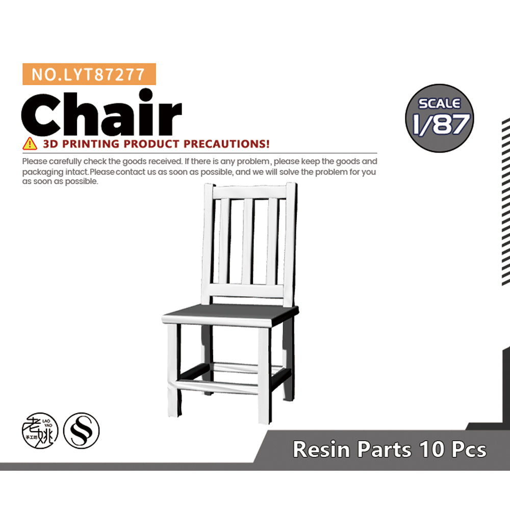 Yao's Studio LYT277 Chair HO/OO/Z/N/TT Railroad Miniature Accessory Display Props Main image