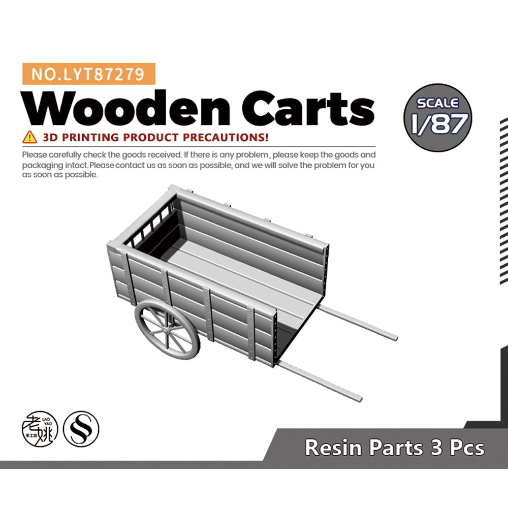 Yao's Studio LYT279 Wooden Cars HO/OO/Z/N/TT Railroad Warehouse Dock Transportation Miniature Military Car Main image