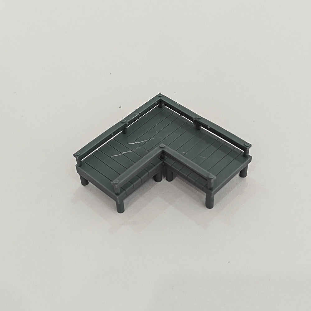 Yao's Studio LYT309 Right Angle Boardwalk 17mm48*48mm HO/OO/Z/N/TT Railroad Miniature Accessory Display Props — scale model kit