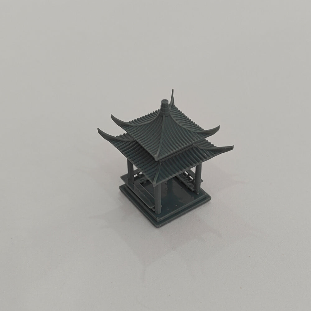Yao's Studio LYT314 Chinese Style Pavilion HO/OO/Z/N/TT Railroad Miniature Diorama House Building Main image