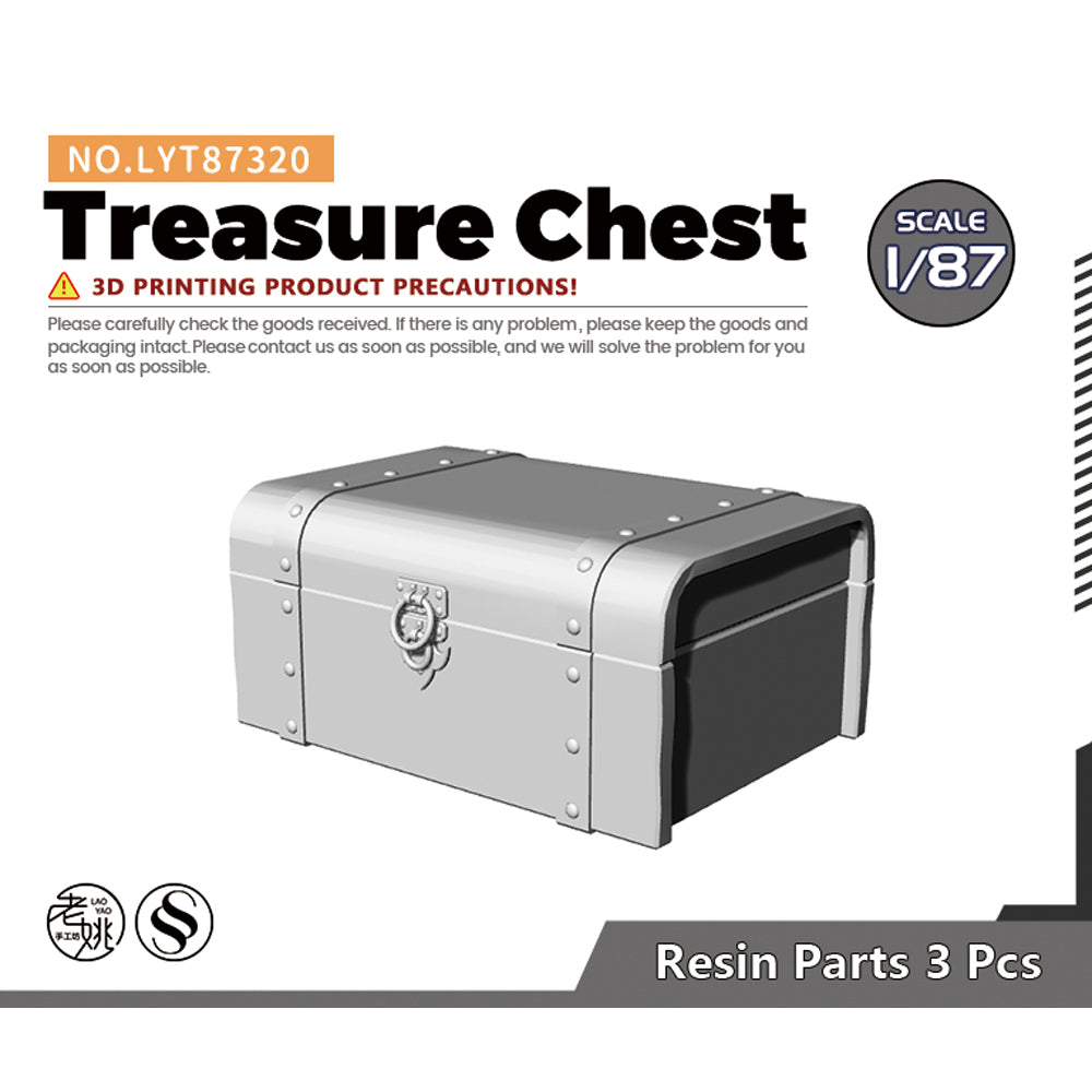 Yao's Studio LYT320 Treasure Chest HO/OO/Z/N/TT Railroad Miniature Accessory Display Props Main image