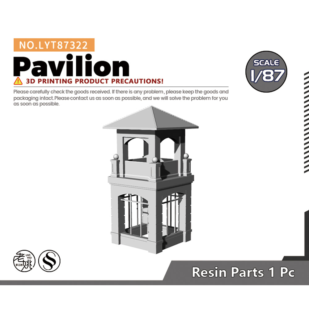 Yao's Studio LYT322 Pavilion HO/OO/Z/N/TT Railroad Miniature Diorama House Building Main image