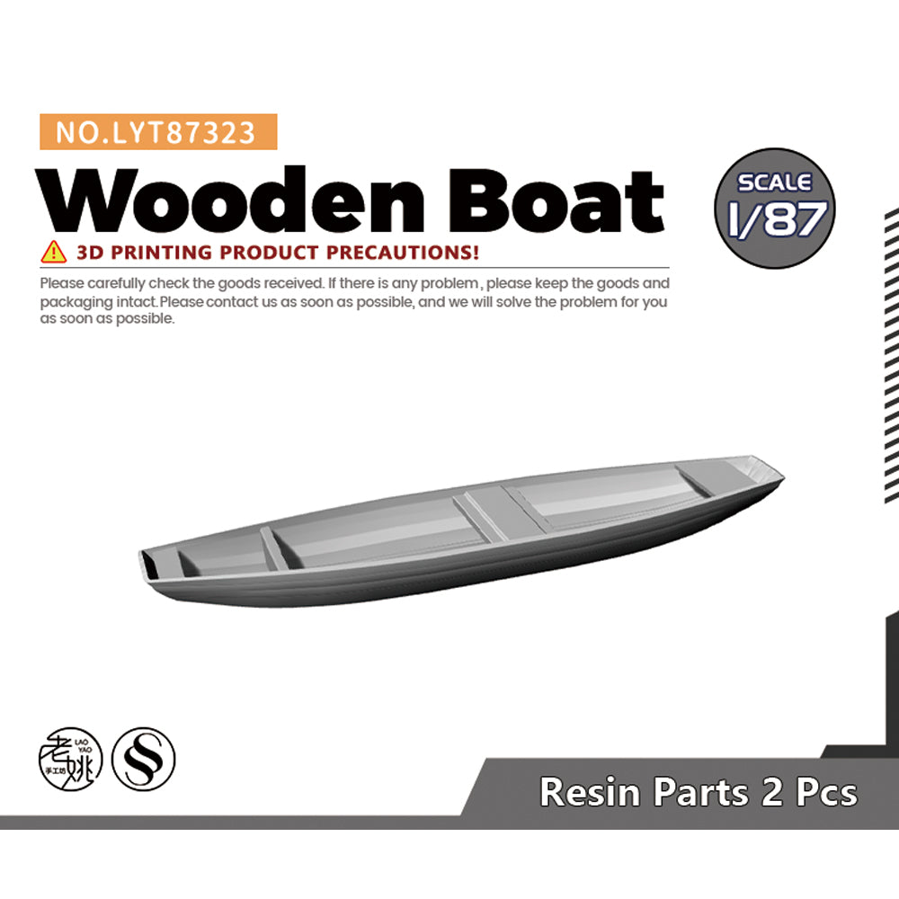 Yao's Studio LYT323 Wooden Boat HO/OO/Z/N/TT Railroad Miniature Accessory Display Props Main image