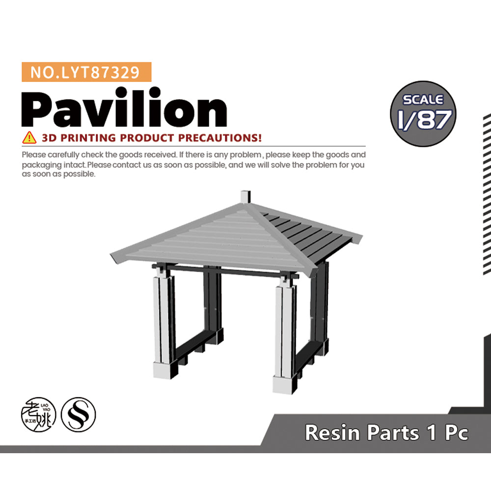 Yao's Studio LYT329 Pavilion HO/OO/Z/N/TT Railroad Miniature Accessory Display Props Main image