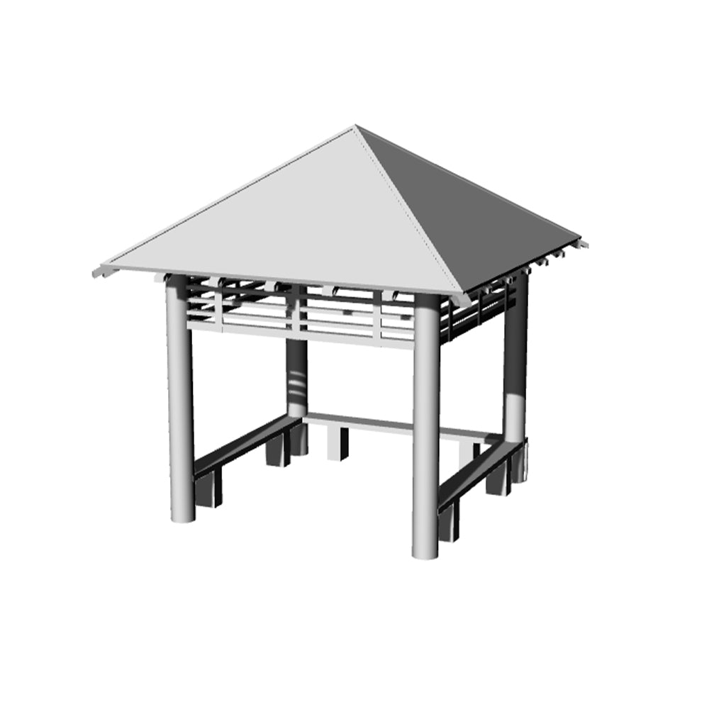 Yao's Studio LYT330 Pavilion HO/OO/Z/N/TT Railroad Miniature Accessory Display Props — detail view 2