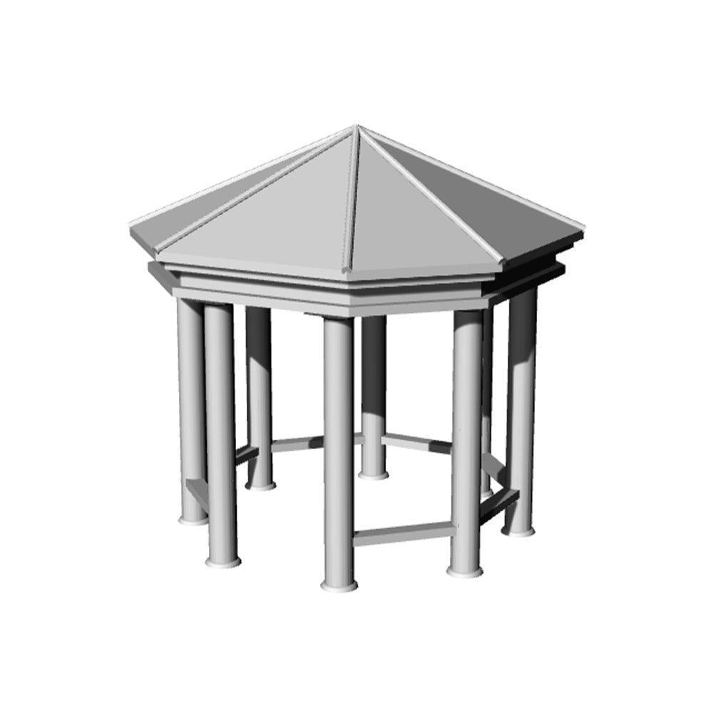Yao's Studio LYT333 Pavilion HO/OO/Z/N/TT Railroad Miniature Accessory Display Props — detail view 2