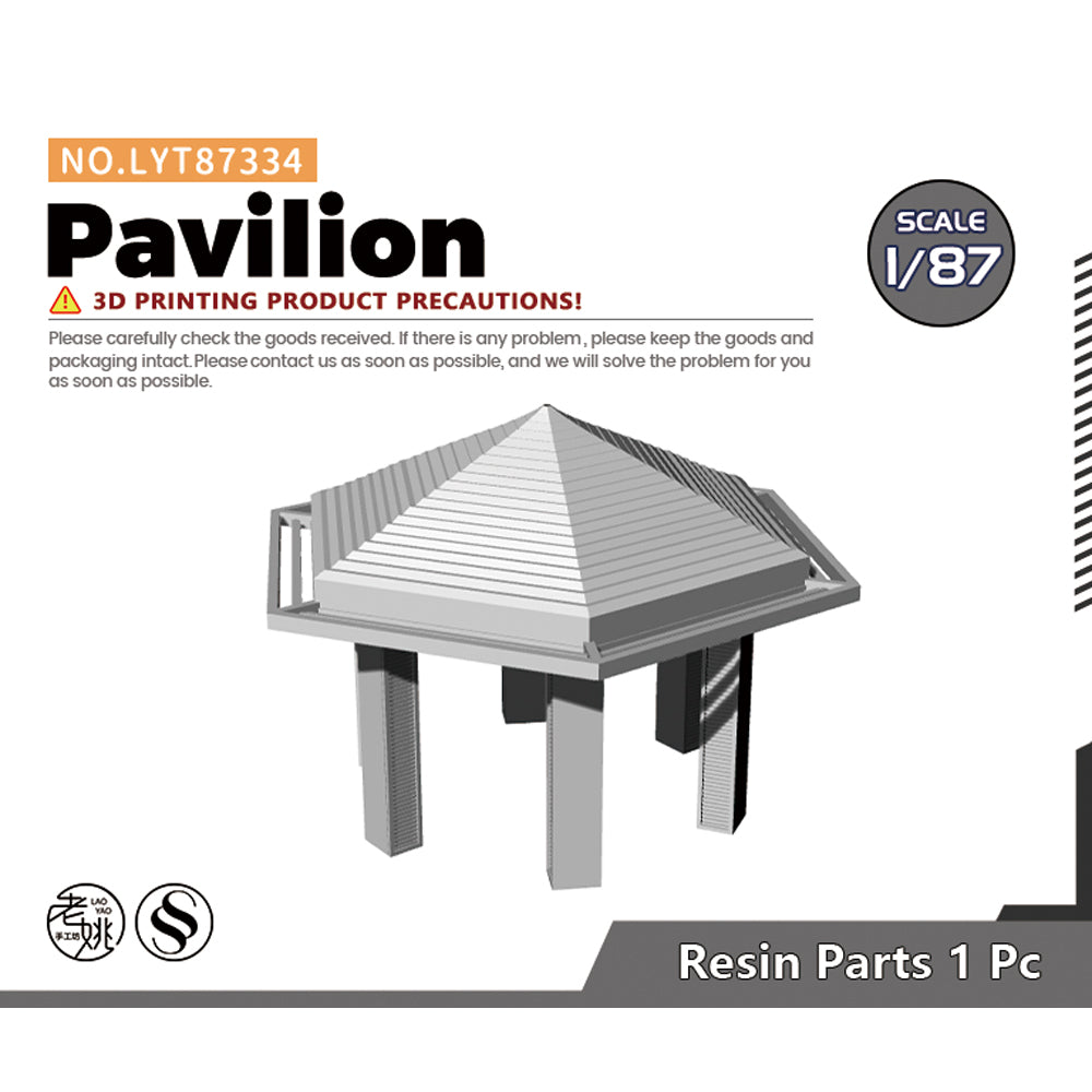 Yao's Studio LYT334 Pavilion HO/OO/Z/N/TT Railroad Miniature Accessory Display Props Main image