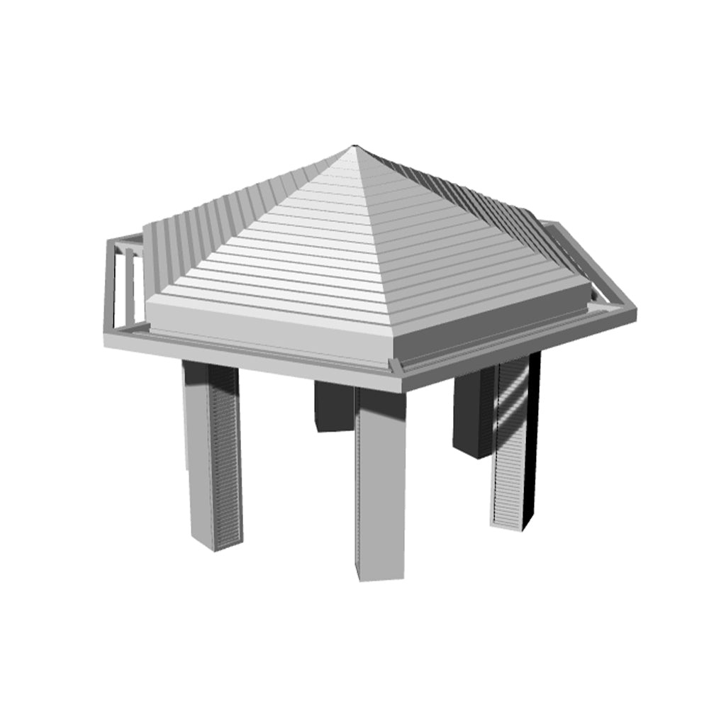 Yao's Studio LYT334 Pavilion HO/OO/Z/N/TT Railroad Miniature Accessory Display Props Secondary image