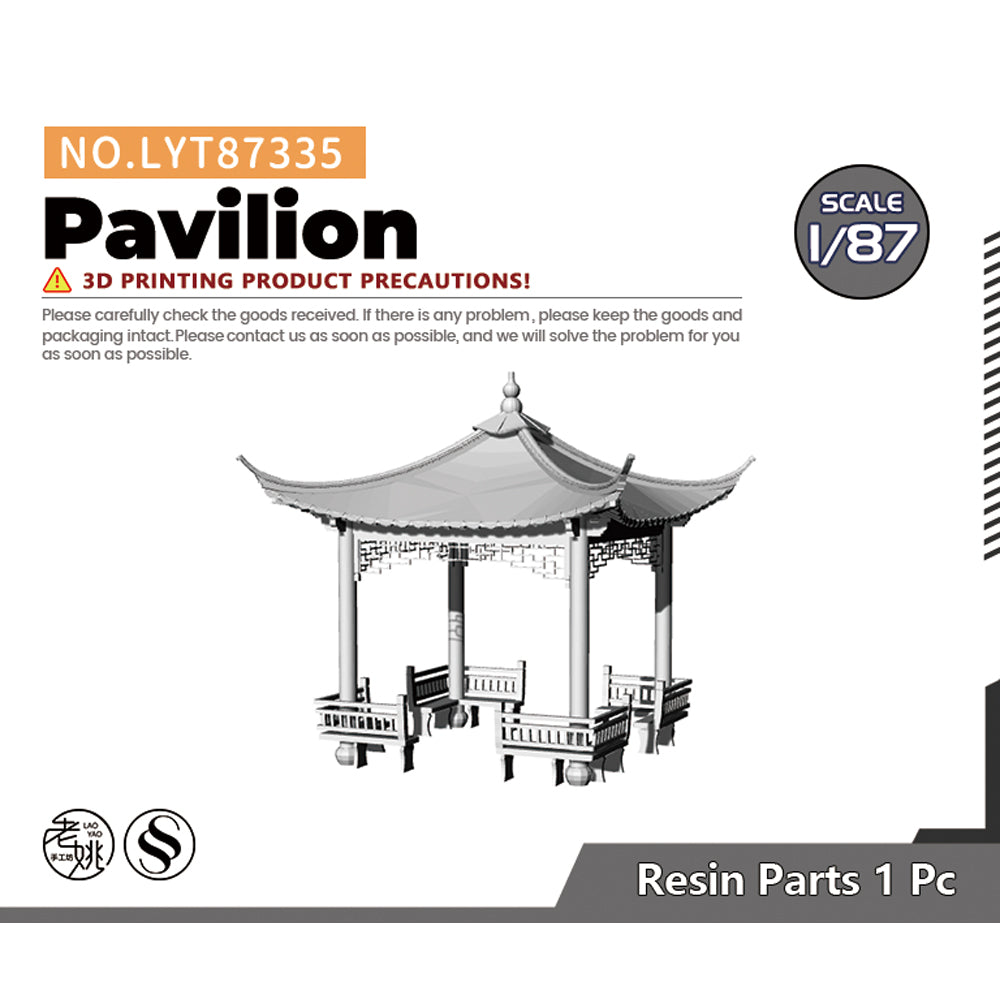 Yao's Studio LYT335 Pavilion HO/OO/Z/N/TT Railroad Miniature Accessory Display Props Main image