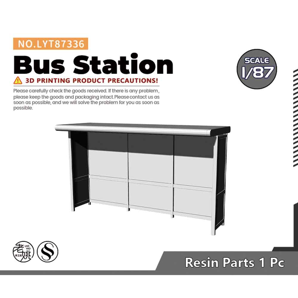 Yao's Studio LYT336 Bus Station HO/OO/Z/N/TT Railroad Miniature Accessory Display Props Main image
