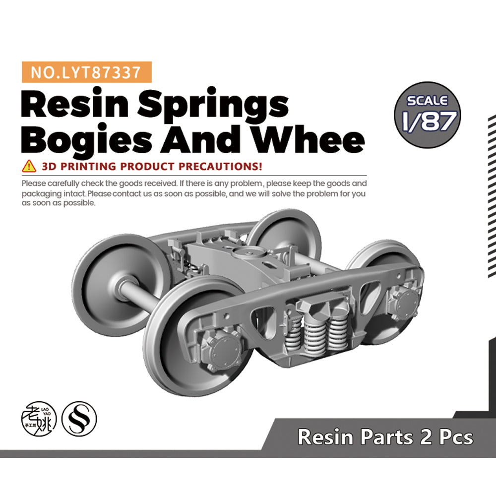 Yao's Studio LYT337 Resin Springs Bogies And Whee HO/OO/Z/N/TT Railroad Miniature Accessory Display Props Main image