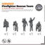 Yao's Studio LYT344 Firefighter Rescue Team HO/OO/Z/N/TT Railroad Miniature Accessory Display Props